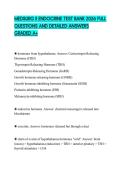 MEDSURG II ENDOCRINE TEST BANK 2026 FULL QUESTIONS AND DETAILED ANSWERS GRADED A&plus;