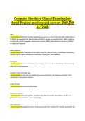 Computer Simulated Clinical Examination &lpar;CSCE&rpar; &ndash; Dental Hygiene Questions and Answers 2025&ndash;2026 &vert; Comprehensive licensure exam study guide for an A&plus; grade