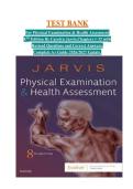 TEST BANK For Physical Examination & Health Assessment 8TH Edition By Carolyn Jarvis&comma;Chapters 1-32 with Revised Questions and Correct Answers&comma; Complete A&plus; Guide 2026&sol;2027 Update&period;