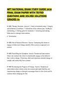 MFT NATIONAL EXAM STUDY GUIDE 2026 FINAL EXAM PAPER WITH TESTED QUESTIONS AND SOLVED SOLUTIONS GRADED A&plus;