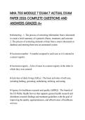MHA 705 MODULE 7 EXAM 7 ACTUAL EXAM PAPER 2026 COMPLETE QUESTIONS AND ANSWERS GRADED A&plus;