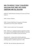 MHA 705 MODULE 7 EXAM 7 EXAM REVIEW 2026 EXAM STUDY SHEET WITH TESTED QUESTIONS AND FULL SOLUTION