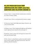 MI LIFE PRODUCER EXAM PREP CERTIFICATION TEST SCRIPT 2026 FULL QUESTIONS AND SOLUTIONS GRADED A&plus;