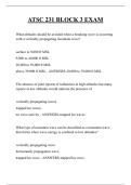 ATSC 231 BLOCK 3 EXAM QUESTIONS AND ANSWERS 2026