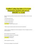 Certified Coding Specialist &lpar;CCS&rpar; Exam Preparation &vert; Verified Practice Questions & Correct Detailed Answers &vert; 2026&sol;2027 A&plus; Grade