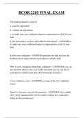 BCOR 2205 FINAL EXAM QUESTIONS AND ANSWERS 2026