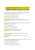 ATI RN Fundamentals Practice Tests A & B &vert; Verified Practice Questions & Correct Detailed Answers &vert; 2026&sol;2027 A&plus; Grade