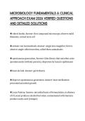 MICROBIOLOGY FUNDAMENTALS A CLINICAL APPROACH EXAM 2026 VERIFIED QUESTIONS AND DETAILED SOLUTIONS