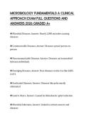 MICROBIOLOGY FUNDAMENTALS A CLINICAL APPROACH EXAM FULL QUESTIONS AND ANSWERS 2026 GRADED A&plus;