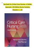 Critical Care Nursing Test Bank Morton Fontaine Critical Care Nursing 12th Edition Critical Care Nursing Questions & Answers Critical Care Nursing Exam Prep