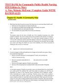 Community & Public Health Nursing Test Bank 8th Edition by Nies & McEwen 2026&sol;2027 &vert; Complete Verified Questions and Answers &vert; A&plus; Grade Guide