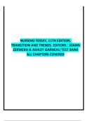 Nursing Today&colon; Transition and Trends 11th Edition Test Bank &vert; Zerwekh & Garneau &vert; All Chapters 1&ndash;26 &vert; A&plus; Rated