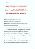 ANCC Family Nurse Practitioner  Exam &ndash; Complete High-Yield Review  Based on 2026&sol;2027 Blueprint