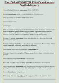 PLA 1003 MID-SEMESTER EXAM Questions and  Verified Answers