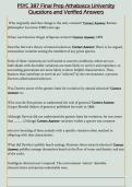 PSYC 387 Final Prep Athabasca University  Questions and Verified Answers