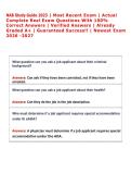 NAB Study Guide 2023 &vert; Most Recent Exam &vert; Actual  Complete Real Exam Questions With 100&percnt;  Correct Answers &vert; Verified Answers &vert; Already  Graded A&plus; &vert; Guaranteed Success&excl;&excl; &vert; Newest Exam  2026 -2027