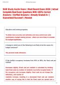 NAB Study Guide Exam &vert; Most Recent Exam 2026 &vert; Actual  Complete Real Exam Questions With 100&percnt; Correct  Answers &vert; Verified Answers &vert; Already Graded A&plus; &vert;  Guaranteed Success&excl;&excl; &vert; Newest