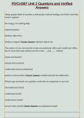 PSYCH387 Unit 2 Questions and Verified  Answers 