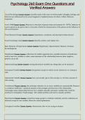Psychology 260 Exam One Questions and  Verified Answers 