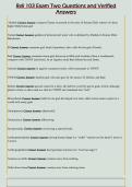 Reli 103 Exam Two Questions and Verified  Answers