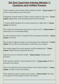 SIA Door Supervisor training &lpar;Module 1&rpar;  Questions and Verified Answers 