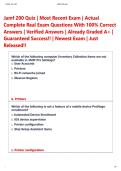 Jamf 200 Quiz &vert; Most Recent Exam &vert; Actual  Complete Real Exam Questions With 100&percnt; Correct  Answers &vert; Verified Answers &vert; Already Graded A&plus; &vert;  Guaranteed Success&excl;&excl; &vert; Newest Exam &vert; Just  Released&excl;&excl; 