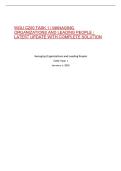 WGU C200 TASK 1 &vert; MANAGING ORGANIZATIONS AND LEADING PEOPLE &vert; LATEST UPDATE WITH COMPLETE SOLUTION