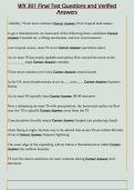 WX 301 Final Test Questions and Verified  Answers 