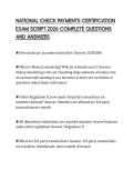 NATIONAL CHECK PAYMENTS CERTIFICATION EXAM SCRIPT 2026 COMPLETE QUESTIONS AND ANSWERS