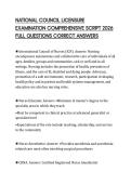 NATIONAL COUNCIL LICENSURE EXAMINATION COMPREHENSIVE SCRIPT 2026 FULL QUESTIONS CORRECT ANSWERS
