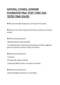 NATIONAL COUNCIL LICENSURE EXAMINATION FINAL STUDY GUIDE 2026 TESTED ITEMS SOLVED