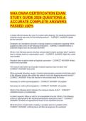 NHA CMAA CERTIFICATION EXAM STUDY GUIDE 2026 QUESTIONS & ACCURATE COMPLETE ANSWERS PASSED 100&percnt;
