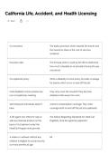 California Life&comma; Accident&comma; and Health Licensing Actual Exam Questions and verified Answers 2026&period;