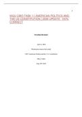 WGU C963 TASK 1 &vert; AMERICAN POLITICS AND THE US CONSTITUTION &vert; 2026 UPDATE  100&percnt; CORRECT