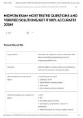 MIDW216 EXAM MOST TESTED QUESTIONS AND VERIFIED SOLUTIONS&sol;GET IT 100&percnt; ACCURATE&excl;&excl; 2026&excl;&excl;