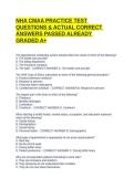 NHA CMAA PRACTICE TEST QUESTIONS & ACTUAL CORRECT ANSWERS PASSED ALREADY GRADED A&plus;