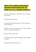 NAVTA TESTS COMPILATION BUNDLE CERTIFICATION EXAMINATION TEST PAPER 2026 FULL ANSWERS GRADED A&plus;