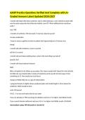 AANP Practice Questions Verified And Complete with A&plus; Graded Answers Latest Updated 20262027