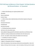 PSYC 450 Drugs and Behaviour Exam&comma; PSYC 450&comma; 2026&sol;2027 &ndash; Chapters 1&ndash;20 study questions with revised solutions