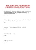 HESI LPN ENTRANCE EXAM 2026-2027 QUESTIONS AND ANSWERS GRADED A&plus;