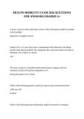 HESI PN MOBILITY EXAM 2026 QUESTIONS AND ANSWERS GRADED A&plus;