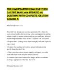 NBC-HWC PRACTICE EXAM QUESTIONS C&S TEST BANK 2026 UPDATED 170 QUESTIONS WITH COMPLETE SOLUTION GRADED A&plus;