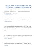 NCCER IRON WORKER EXAM 2026-2027 QUESTIONS AND ANSWERS GRADED A&plus;