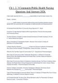 Ch 1&comma; 2&comma; 3 Community&sol;Public Health Nursing Questions And Answers 2026&period;