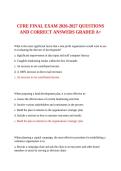 CFRE FINAL EXAM 2026-2027 QUESTIONS AND CORRECT ANSWERS GRADED A&plus;