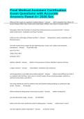 Final Medical Assistant Certification Exam Questions with Accurate Answers Rated A&plus; 2026 Set&period;