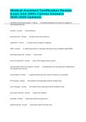 Medical Assistant Certification Review Exam And 100&percnt; Correct Answers 2025-2026 Updated&period;
