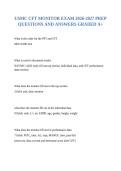 USMC CFT MONITOR EXAM 2026-2027 PREP QUESTIONS AND ANSWERS GRADED A&plus;