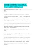 Medical Assistant Test U&period;S&period; Career Institute Final Exam and All Correct Answers 2025-2026 Updated&period;