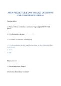 APEA PREDICTOR EXAM 2026-2027 QUESTIONS AND ANSWERS GRADED A&plus;